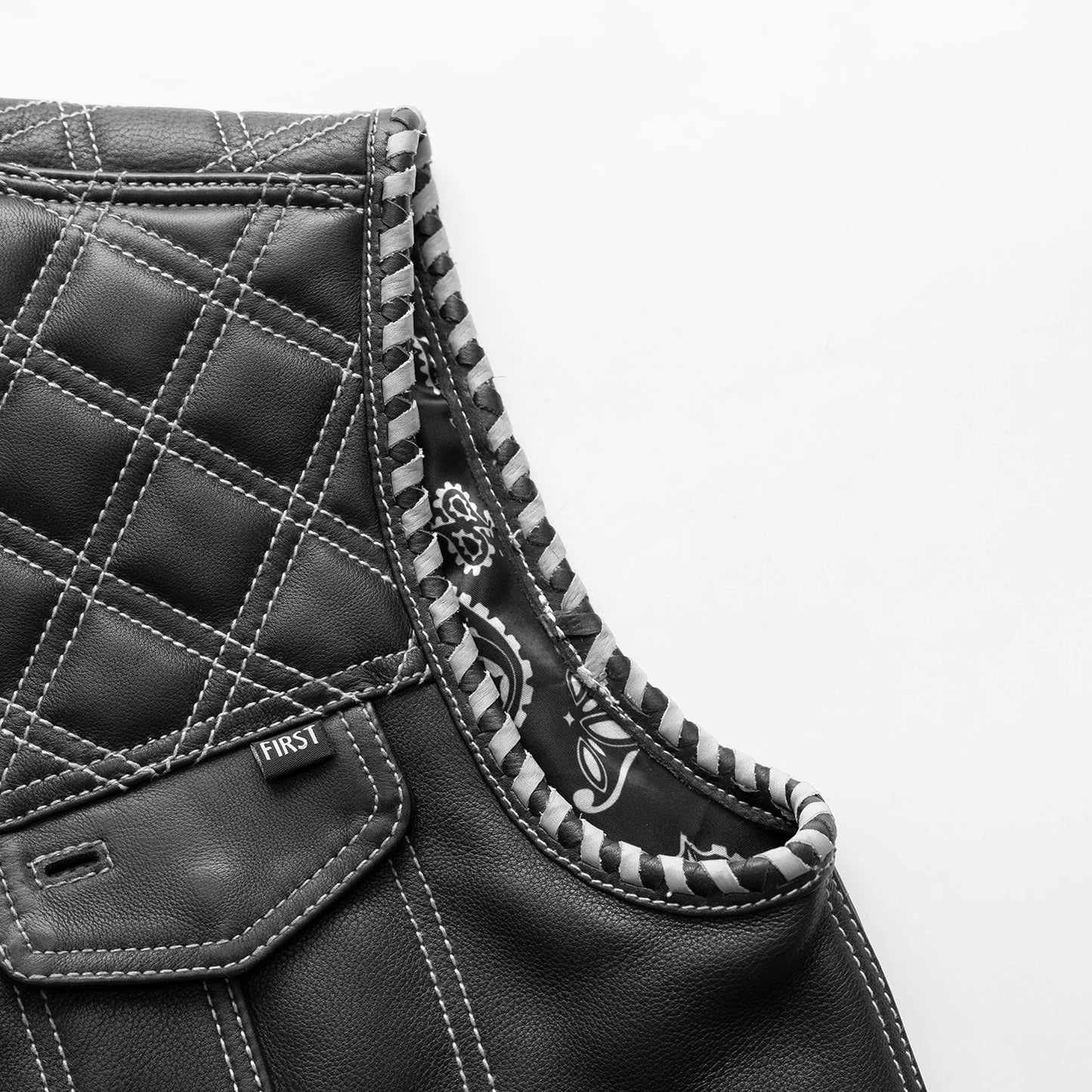 Sinister - Men's Motorcycle Leather Vest Men's Leather Vest First Manufacturing Company