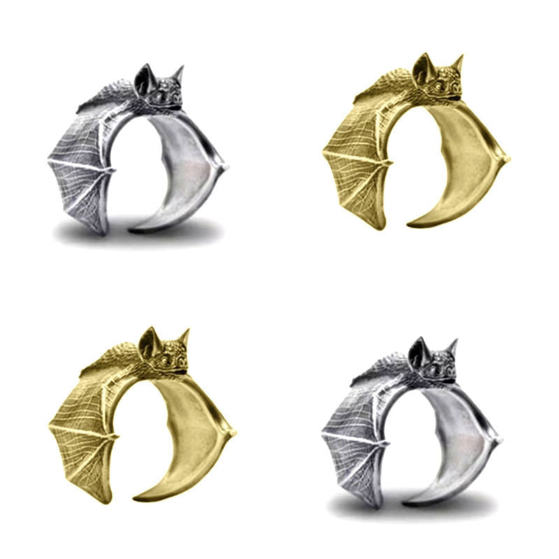 Vintage Bat Halloween Ring Cute Jewelry