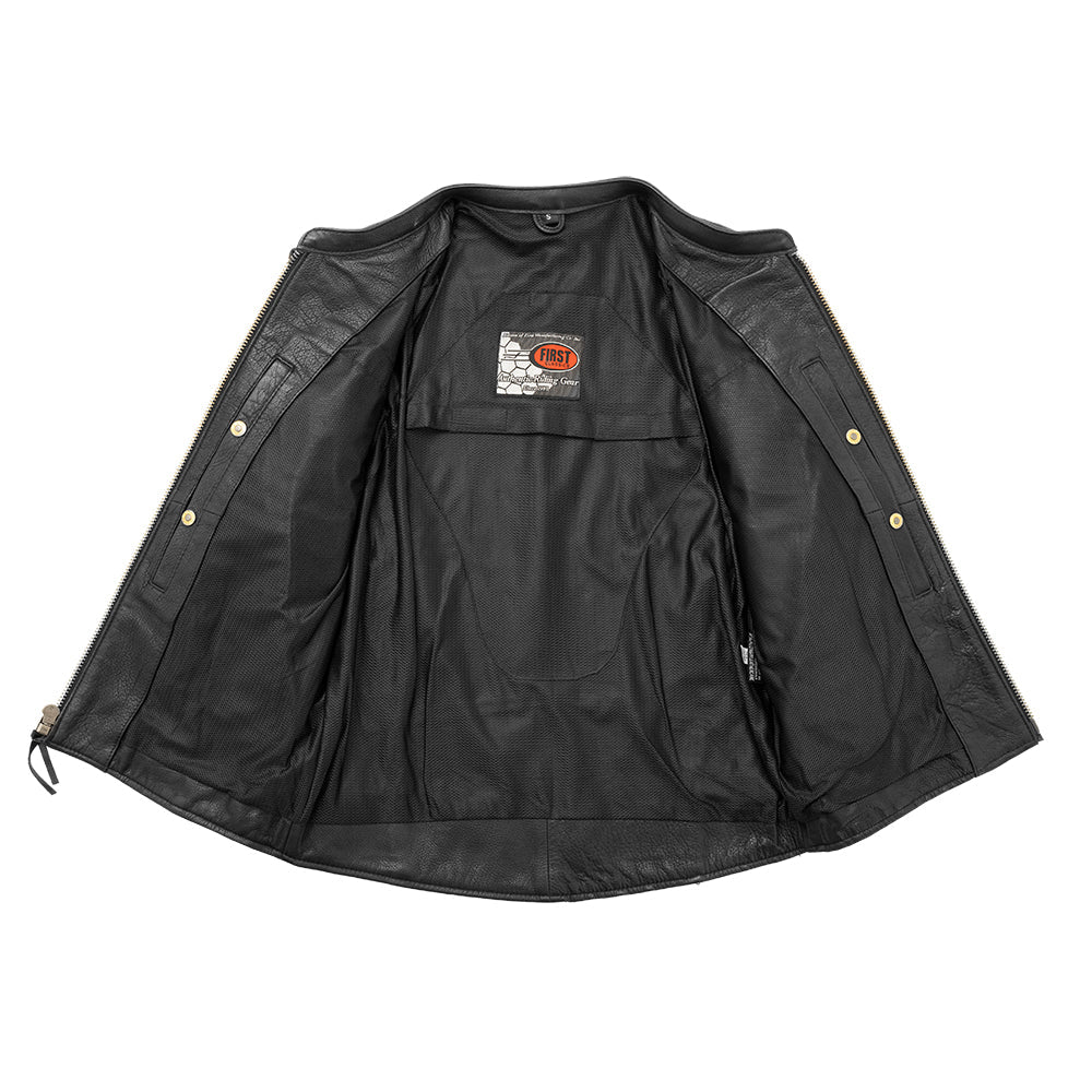 Indy Men's Motorcycle Leather Jacket Men's Leather Jacket First Manufacturing Company