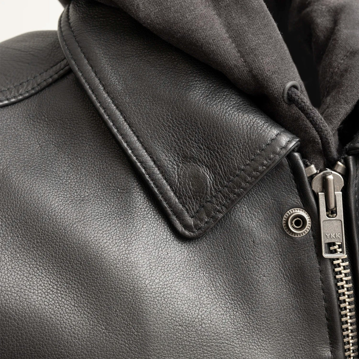 Kent Men's Motorcycle Leather Vest and Hoodie Garage Sale First Manufacturing Company