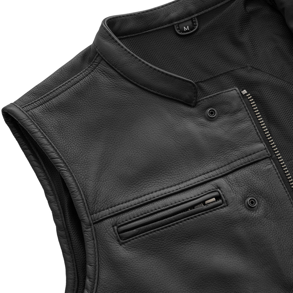 Lowrider Men's Motorcycle Leather Vest Men's Leather Vest First Manufacturing Company