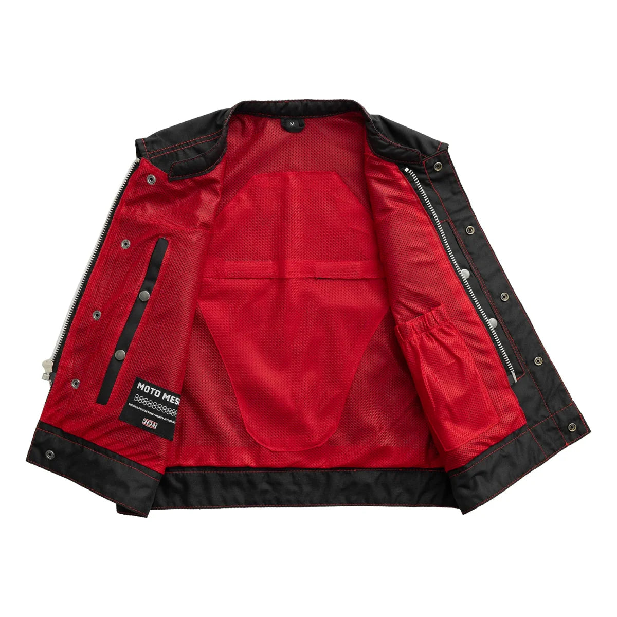 Lowrider Moto Mesh Men's Motorcycle Vest Men's Leather Vest First Manufacturing Company