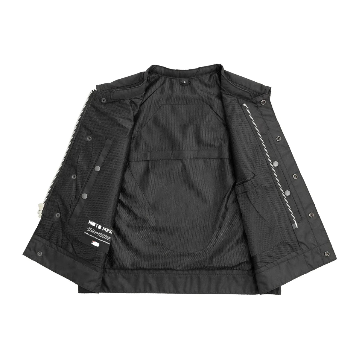 Lowrider Moto Mesh Men's Motorcycle Vest Men's Leather Vest First Manufacturing Company