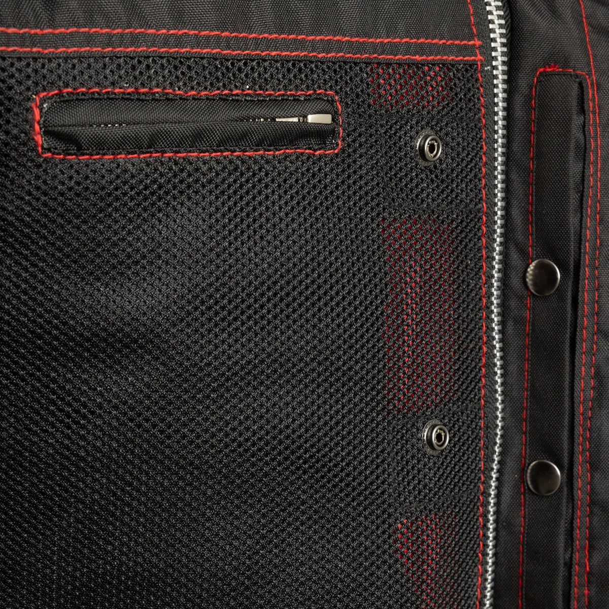 Lowrider Moto Mesh Men's Motorcycle Vest Men's Leather Vest First Manufacturing Company
