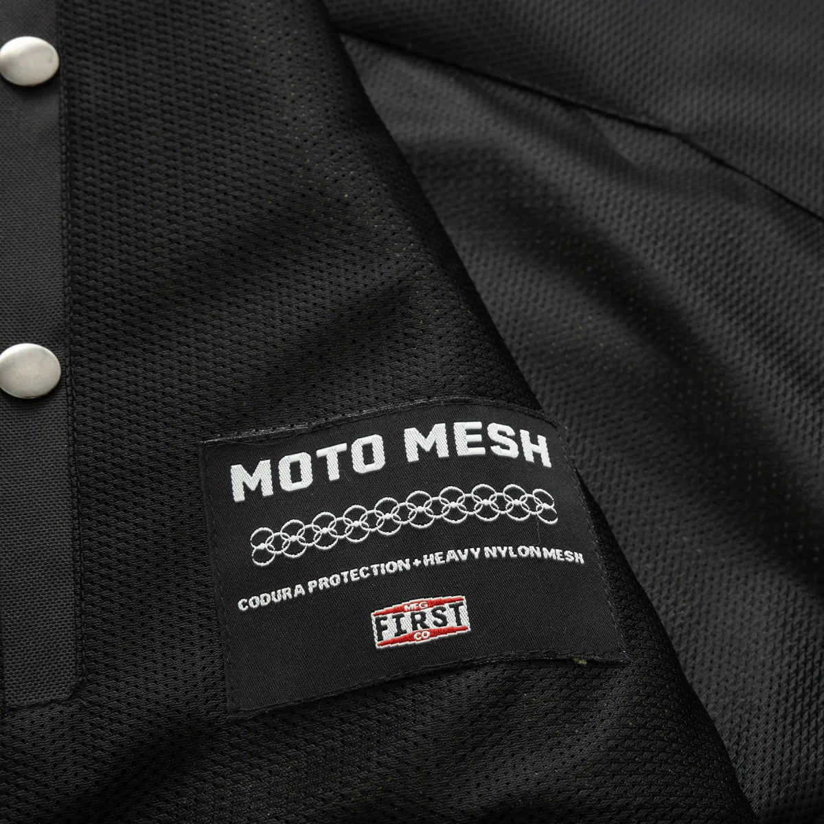 Lowrider Moto Mesh Men's Motorcycle Vest Men's Leather Vest First Manufacturing Company