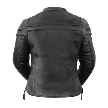 Maiden - Women's Motorcycle Leather Jacket Women's Leather Jacket First Manufacturing Company