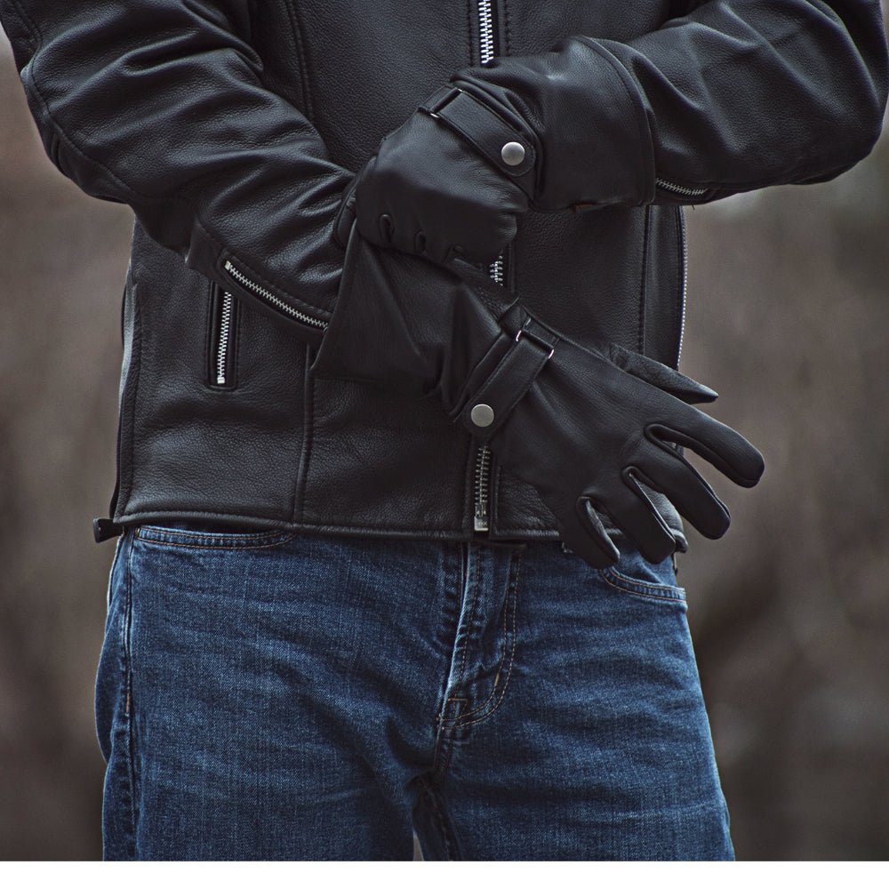 Phenom - Men's Motorcycle Leather Gauntlet Men's Gauntlet First Manufacturing Company