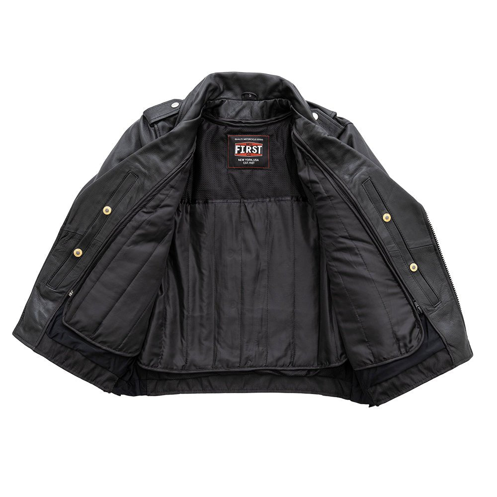 Popstar Women's  Motorcycle Leather Jacket Women's Leather Jacket First Manufacturing Company