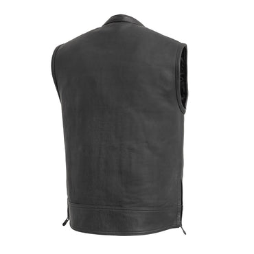 Rampage - Men's Motorcycle Leather Vest Men's Leather Vest First Manufacturing Company