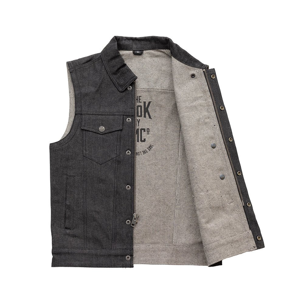 Rook - Vest Only - Men's Motorcycle Denim Vest Garage Sale First Manufacturing Company