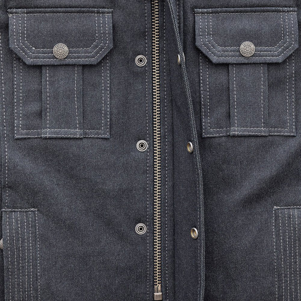 Rowdy Men's Thunder Denim Motorcycle Jacket Men's Thunder Denim Jacket First Manufacturing Company