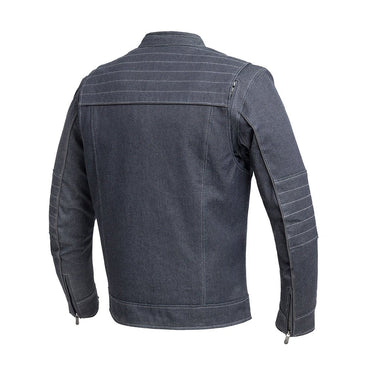 Rowdy Men's Thunder Denim Motorcycle Jacket Men's Thunder Denim Jacket First Manufacturing Company