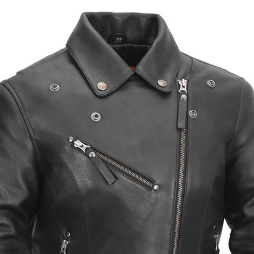 Scarlett Star - Womens Motorcycle Leather Jacket Women's Leather Jacket First Manufacturing Company