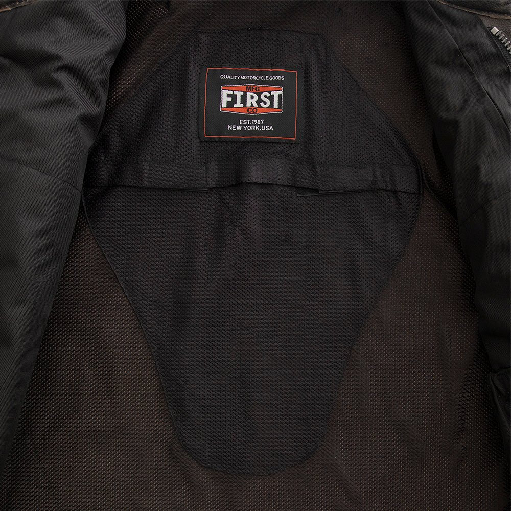 Sharp Shooter Men's Motorcycle Leather Vest Men's Leather Vest First Manufacturing Company