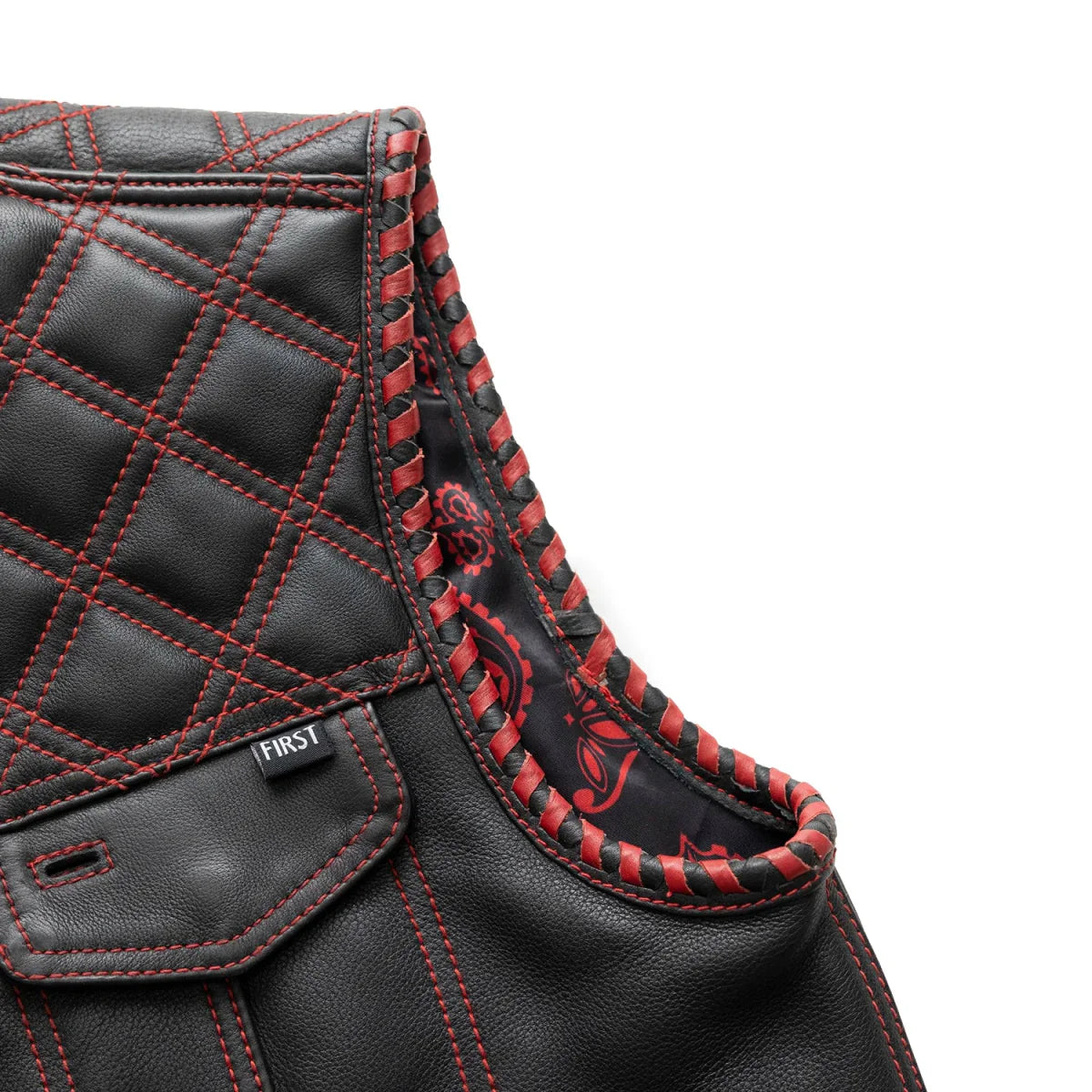 Sinister - Men's Motorcycle Leather Vest Men's Leather Vest First Manufacturing Company