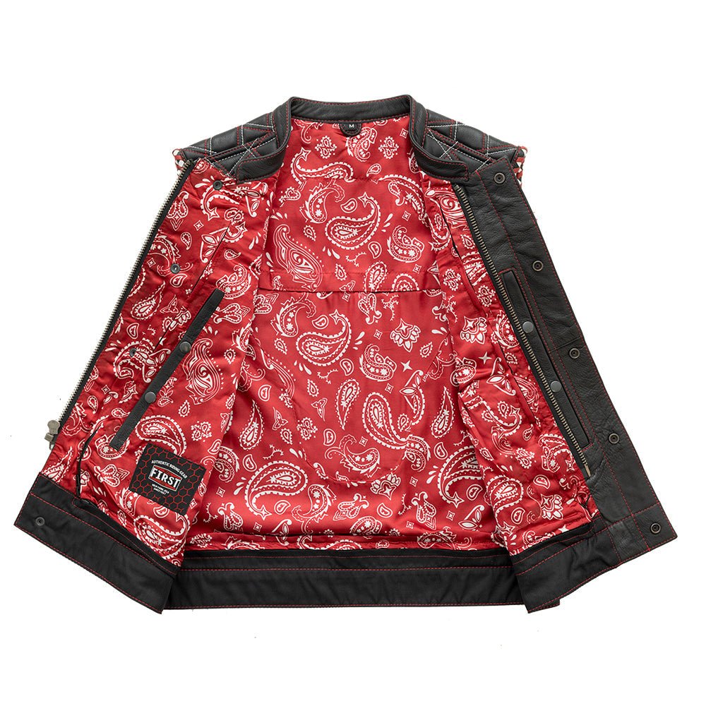 Sinister - Men's Motorcycle Leather Vest Men's Leather Vest First Manufacturing Company