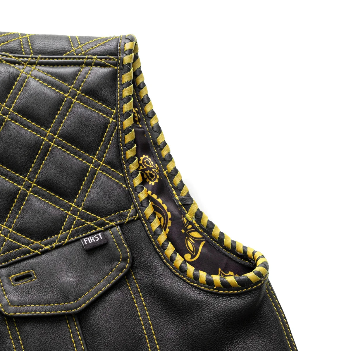 Sinister - Men's Motorcycle Leather Vest Men's Leather Vest First Manufacturing Company