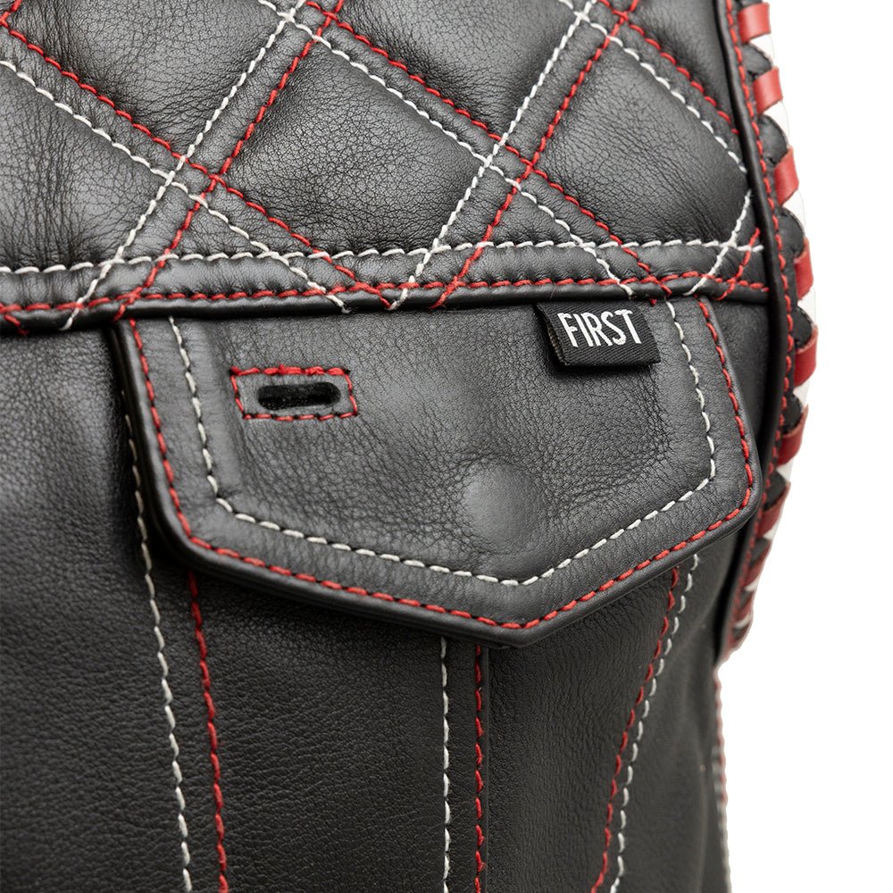 Sinister - Men's Motorcycle Leather Vest Men's Leather Vest First Manufacturing Company