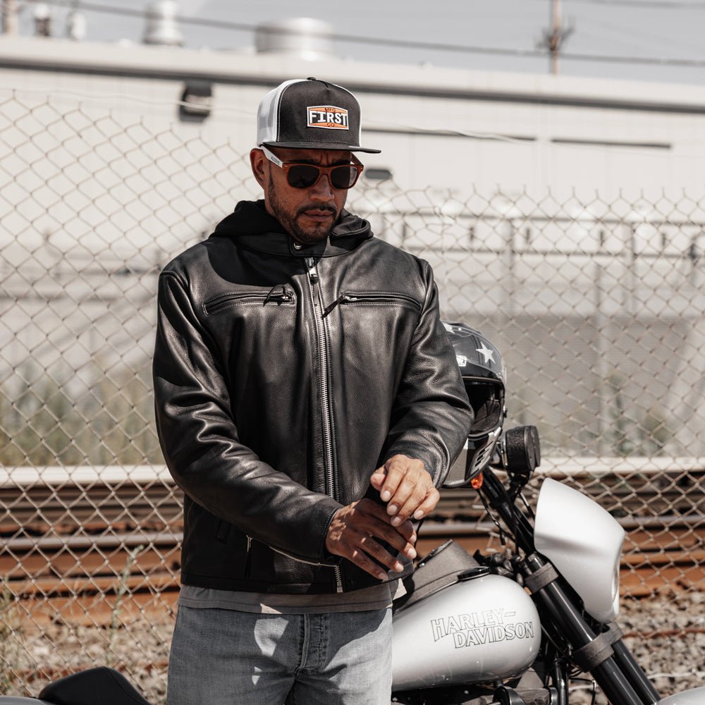 Street Cruiser Men's Motorcycle Leather Jacket Men's Leather Jacket First Manufacturing Company