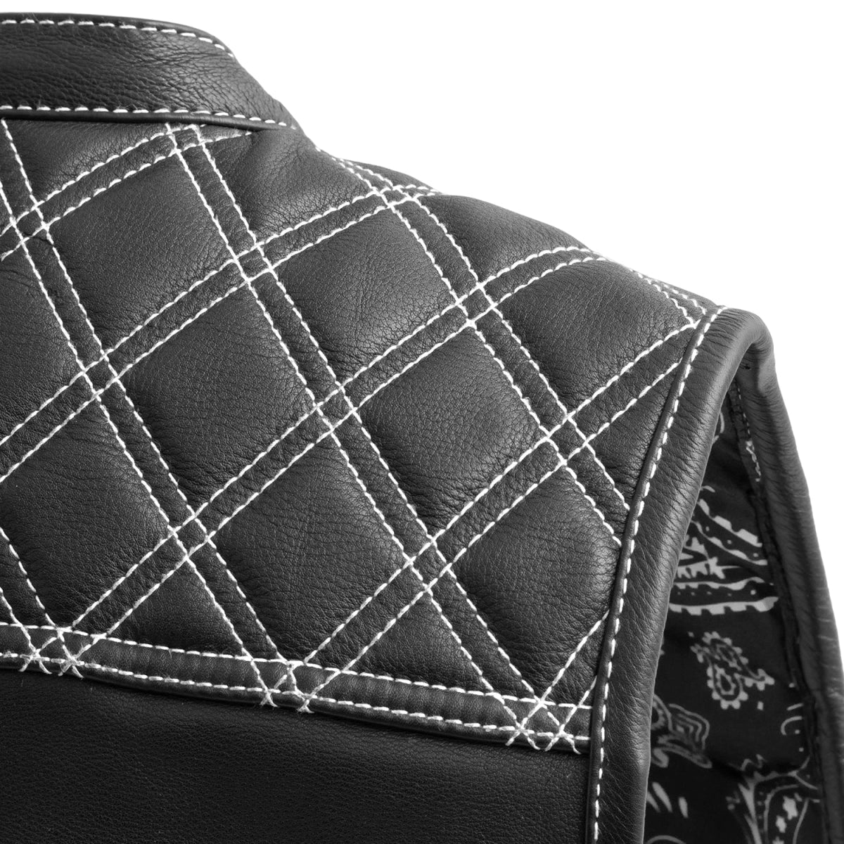 Upside Men's Club Style Leather Vest Men's Leather Vest First Manufacturing Company