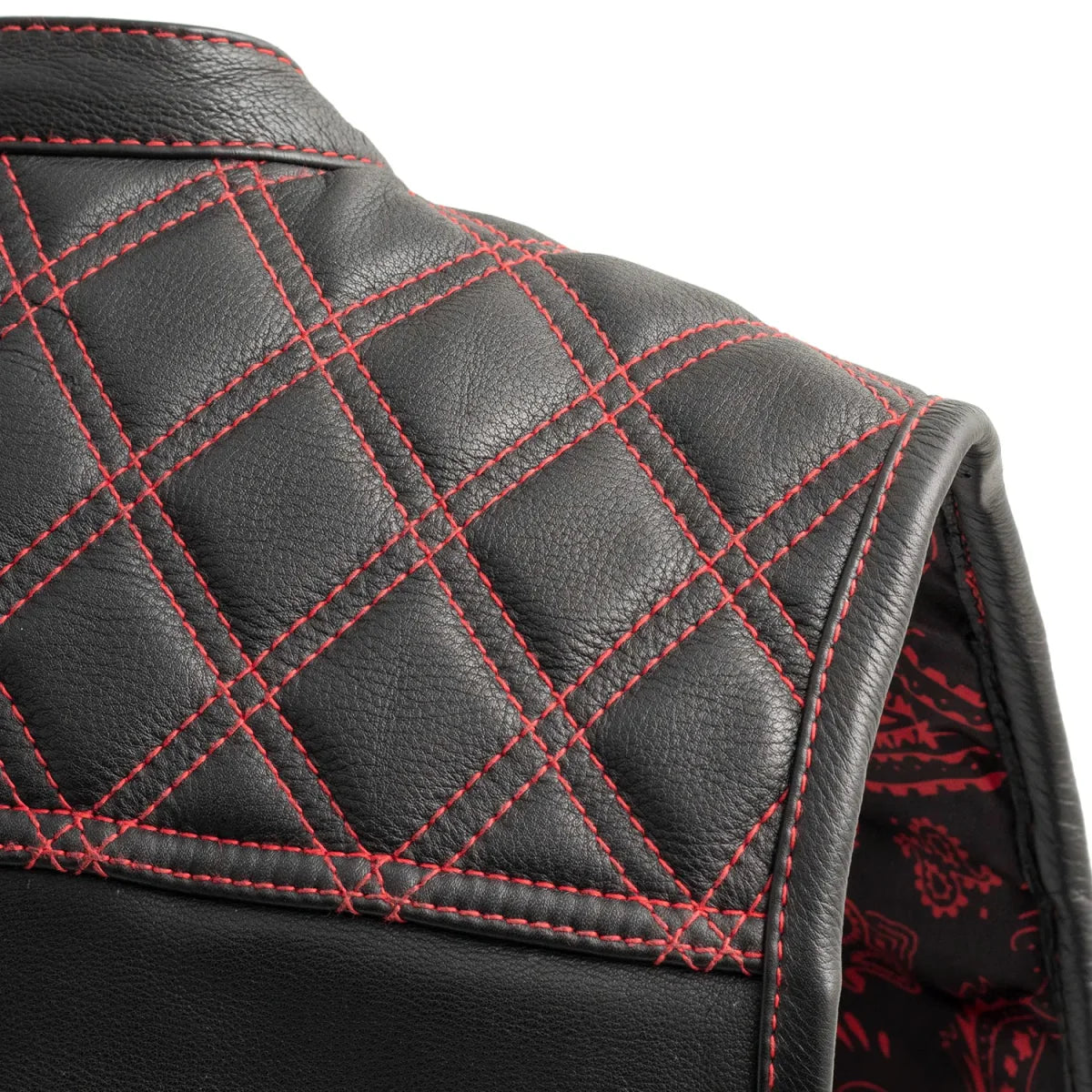 Upside Men's Club Style Leather Vest Men's Leather Vest First Manufacturing Company
