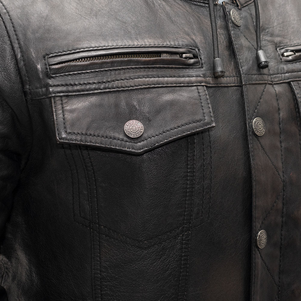 Vendetta Men's Motorcycle Leather Jacket Men's Leather Jacket First Manufacturing Company