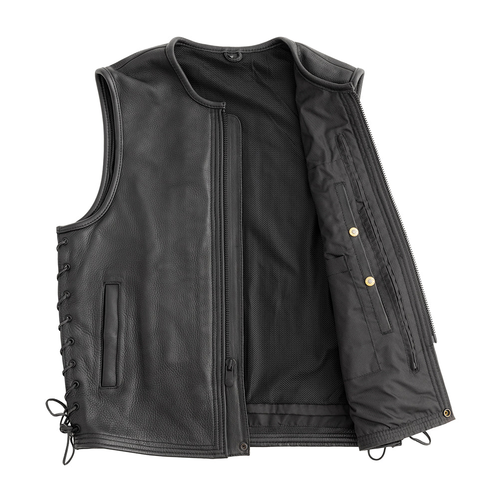 Venom Men's Motorcycle Leather Vest Men's Leather Vest First Manufacturing Company