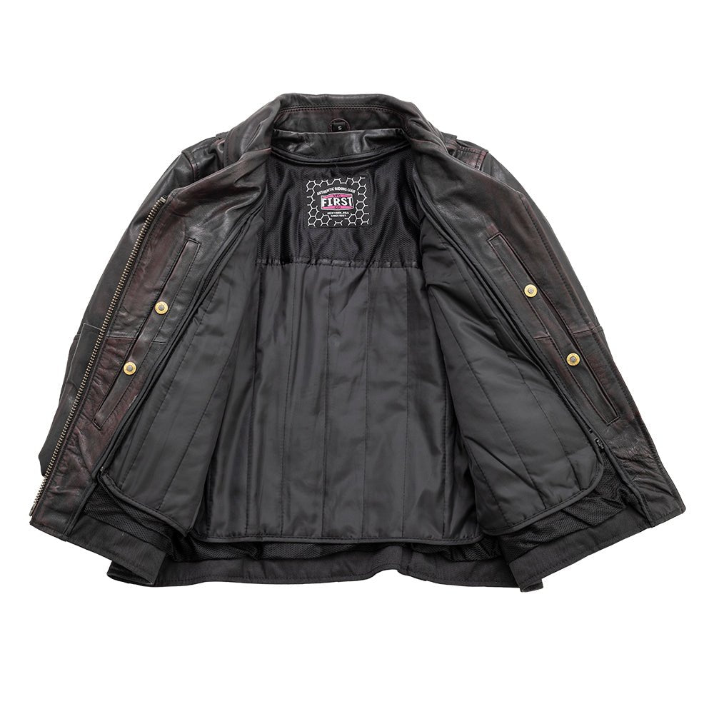 Wildside - Women's Motorcycle Leather Jacket Women's Leather Jacket First Manufacturing Company