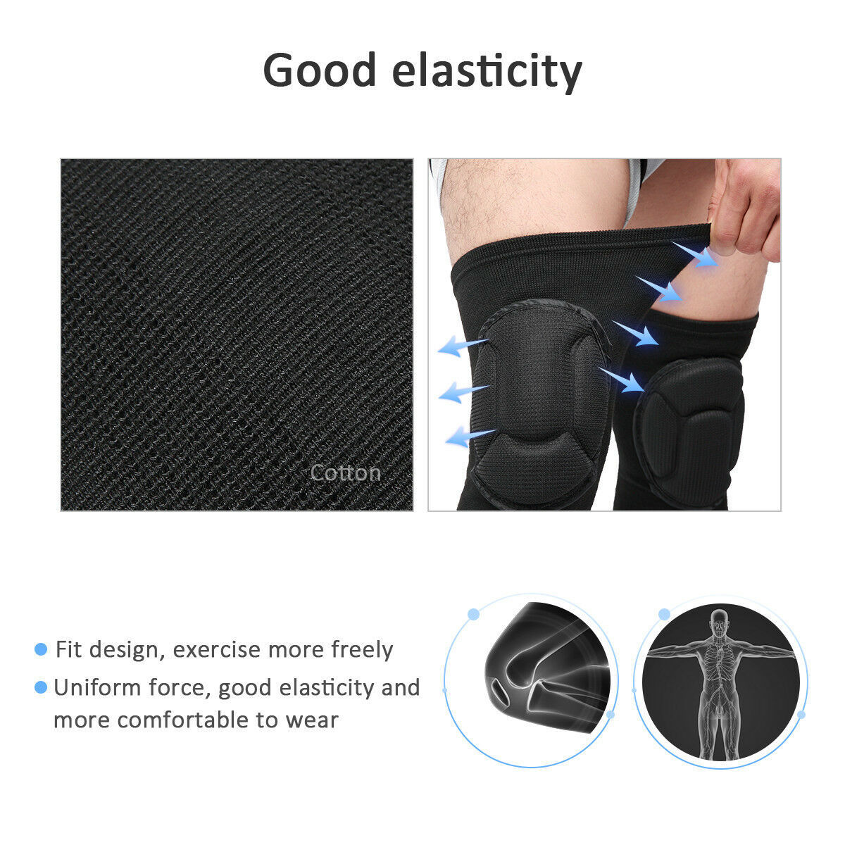 2x Professional Knee Pads for Sports & Work Protection