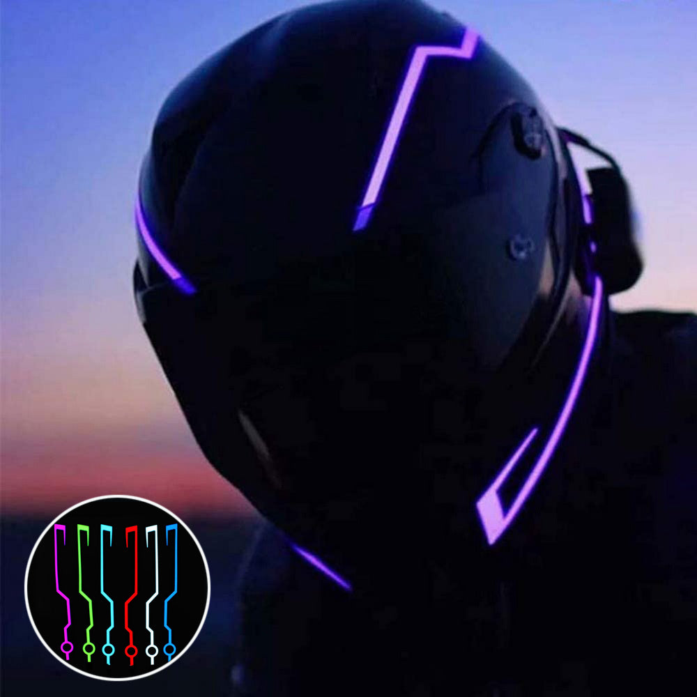 Helmet Motorcycle Light Riding Signal Strip Flashing Durable Kit Bar Diy Helmet Led Strip Reflector Cold Light Film
