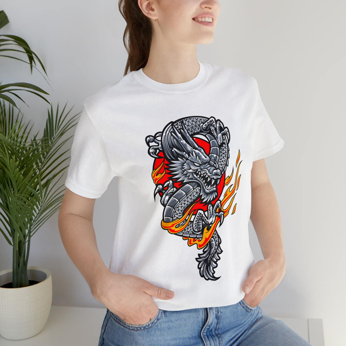 Dragon Tattoo Art T Shirt Design Unisex Jersey