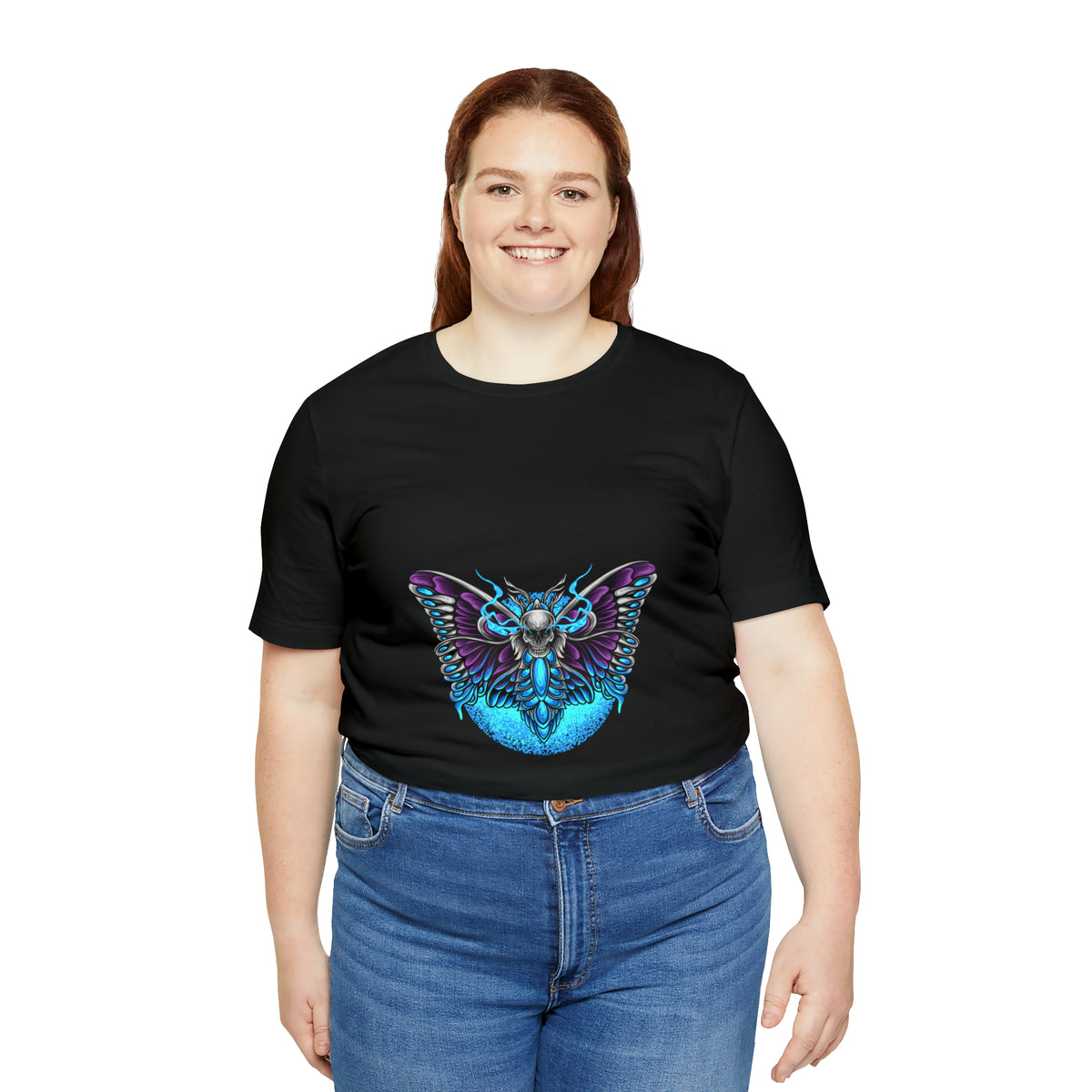 Butterfly with Skull T Shirt Design Unisex Jersey