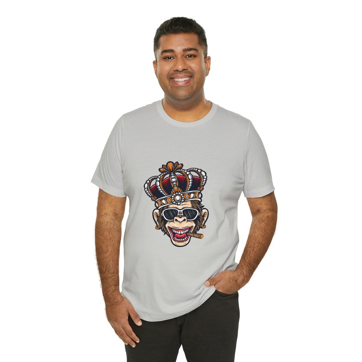 Ape With Crown Unisex Jersey Short Sleeve Tee Custom Design