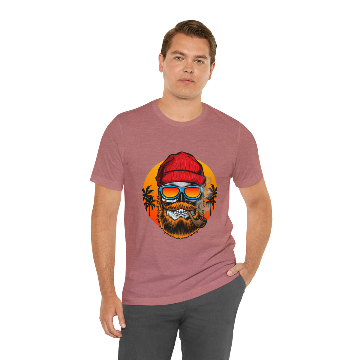 Hipster Sunset T Shirt Design Unisex Jersey