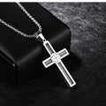 Titanium Steel Wire Cross Men's Necklace