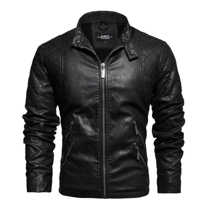 Men's Fashion Trendy Men Autumn And Winter Leather Jacket