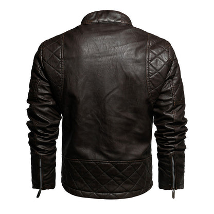 Men's Fashion Trendy Men Autumn And Winter Leather Jacket