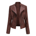 Women's Motorcycle Slim Thin Leather Jacket