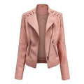 Women's Motorcycle Slim Thin Leather Jacket