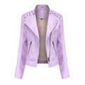 Women's Motorcycle Slim Thin Leather Jacket