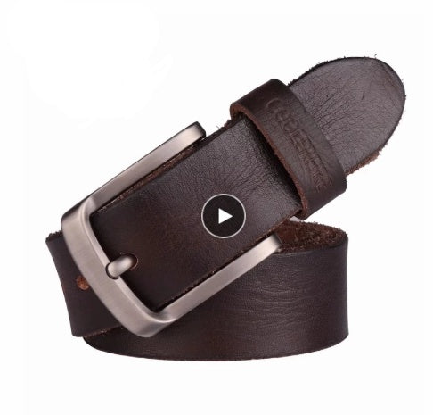 High-end First Layer Cowhide Belt Leather Pin Buckle Belt Pants Belt Men