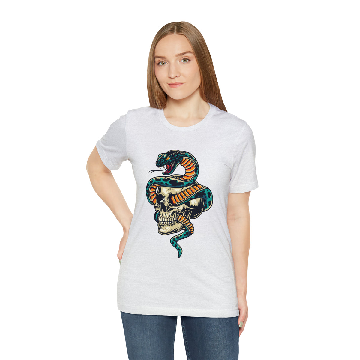 Snake Inside Skull T Shirt Custom Design
