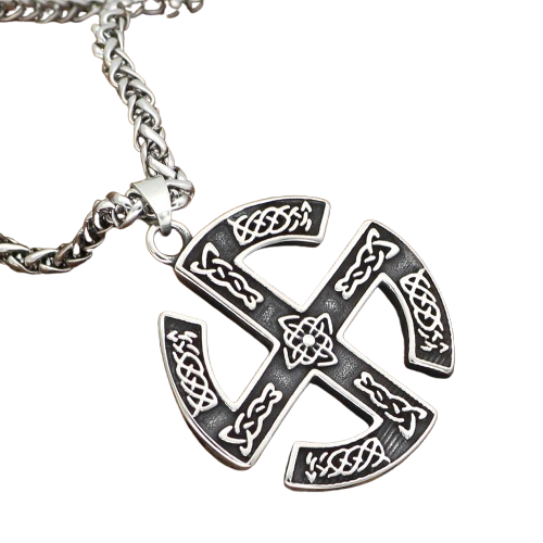 Stainless Steel Viking Rune Pendant Necklace – Bold Men's Jewelry