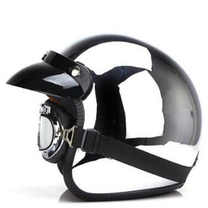 Retro Silver Plated Electric Car Helmet – Unisex Cool Motorcycle Helmet