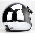 Retro Silver Plated Electric Car Helmet – Unisex Cool Motorcycle Helmet