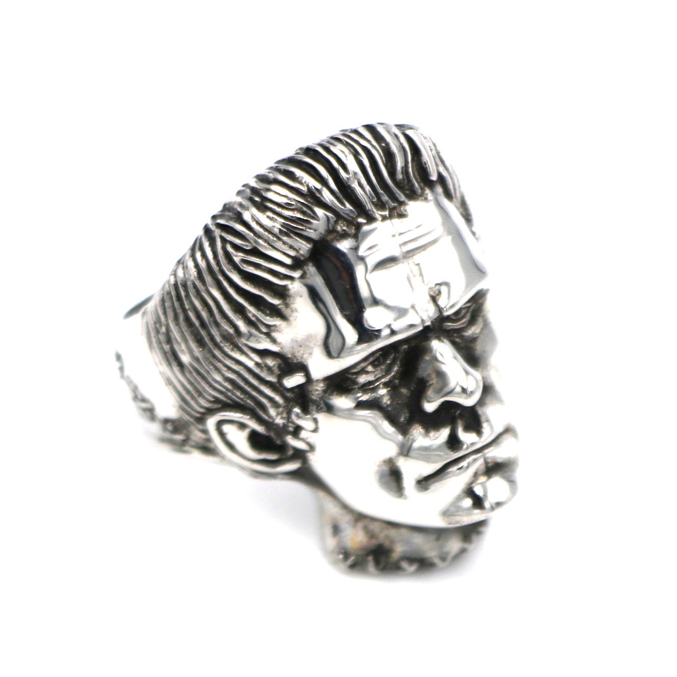 Science Fiction Victor Frankenstein Punk Horror Stainless Steel Skull Ring