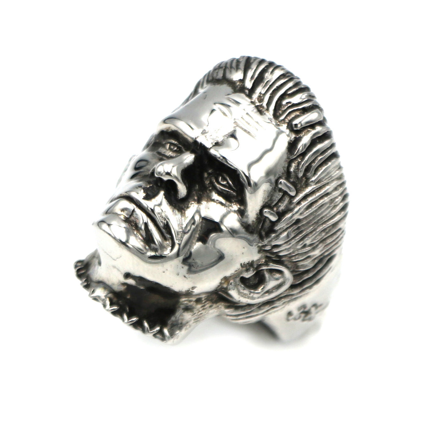 Science Fiction Victor Frankenstein Punk Horror Stainless Steel Skull Ring