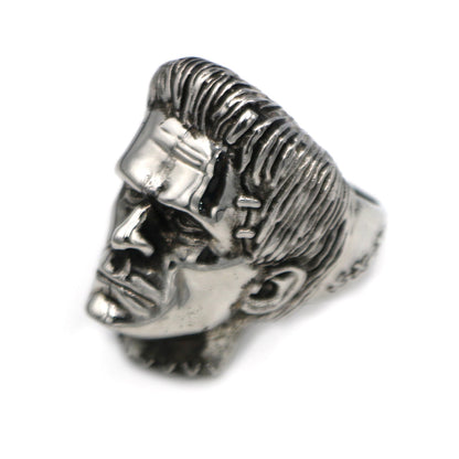 Science Fiction Victor Frankenstein Punk Horror Stainless Steel Skull Ring