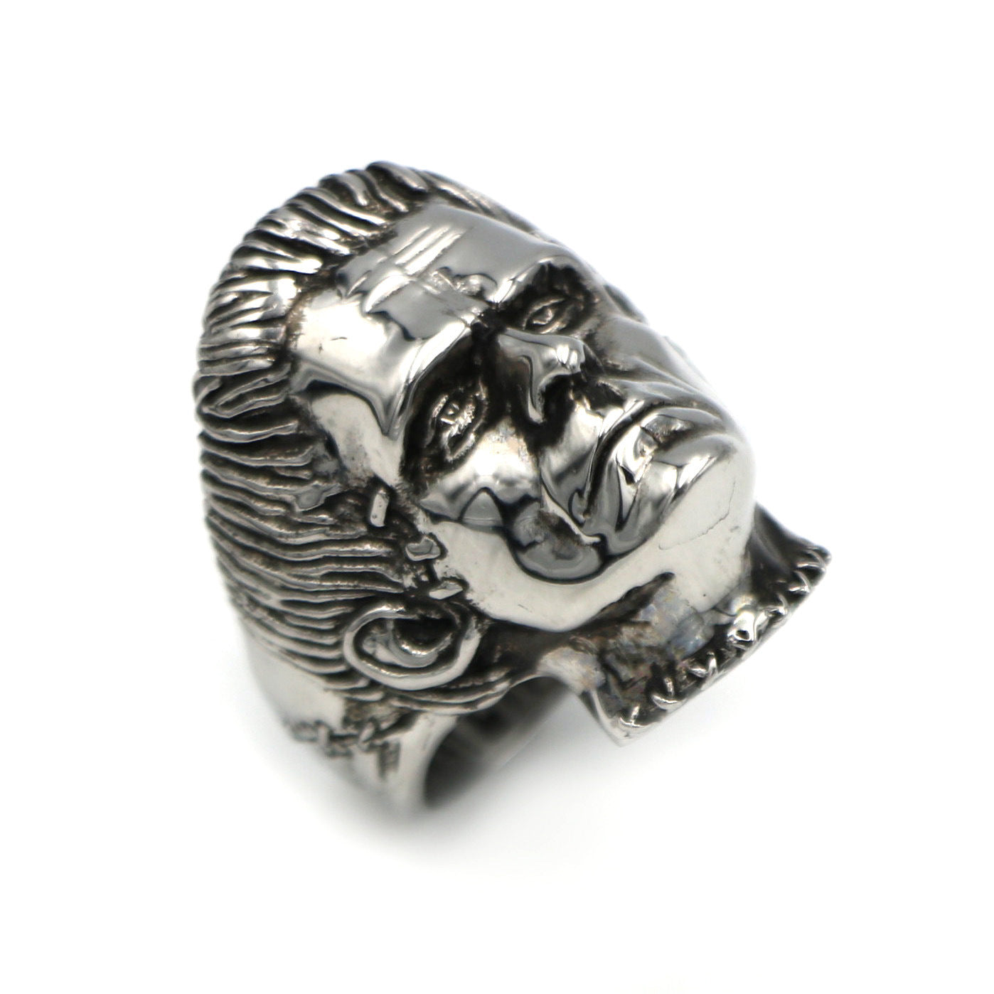 Science Fiction Victor Frankenstein Punk Horror Stainless Steel Skull Ring