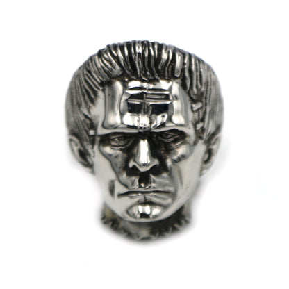 Science Fiction Victor Frankenstein Punk Horror Stainless Steel Skull Ring